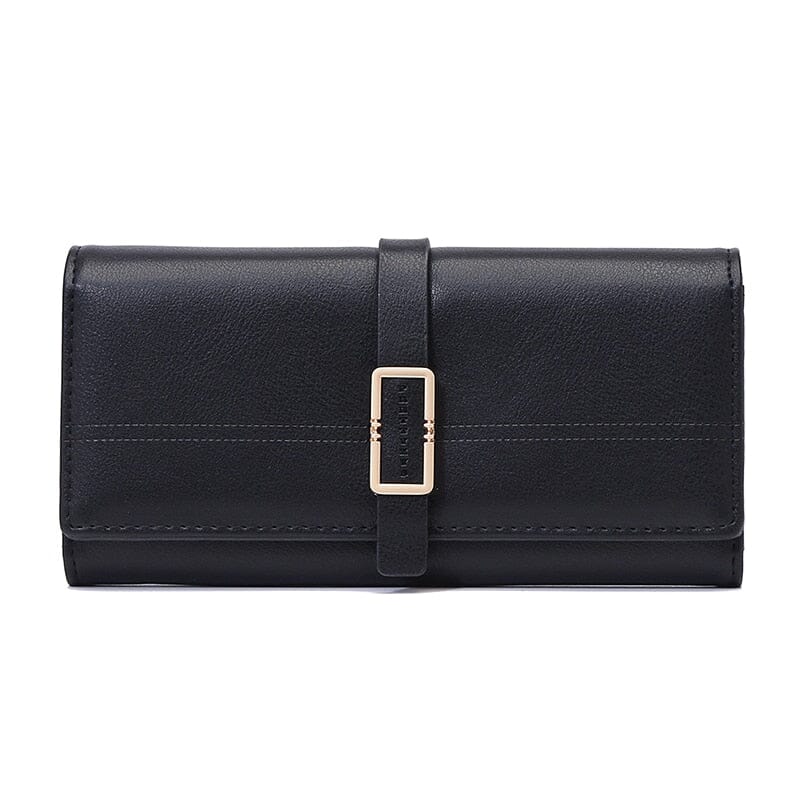 Leather Bifold Wallet With Flap The Store Bags Black 