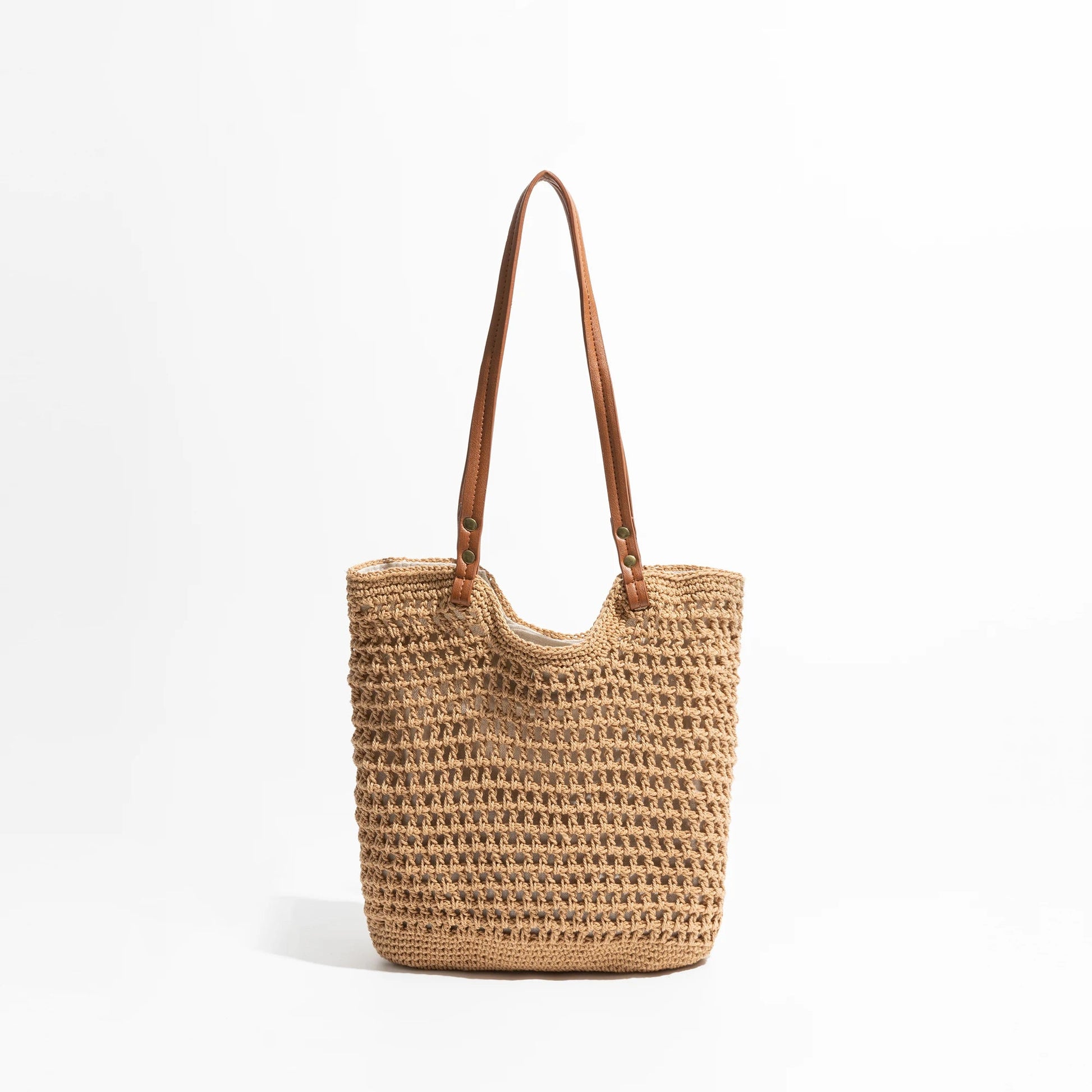 Large Straw Bag With Zipper The Store Bags Khaki 