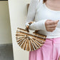 Wooden Triangular Bamboo Bag Purse The Store Bags 