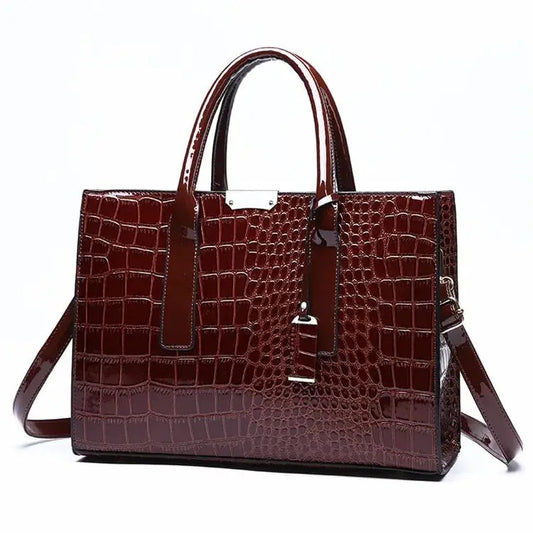 Leather Croc Tote Bag The Store Bags 