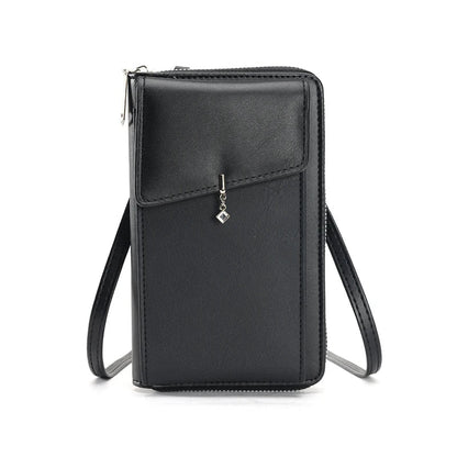 Leather Clutch Wallet With Phone Pocket The Store Bags black 