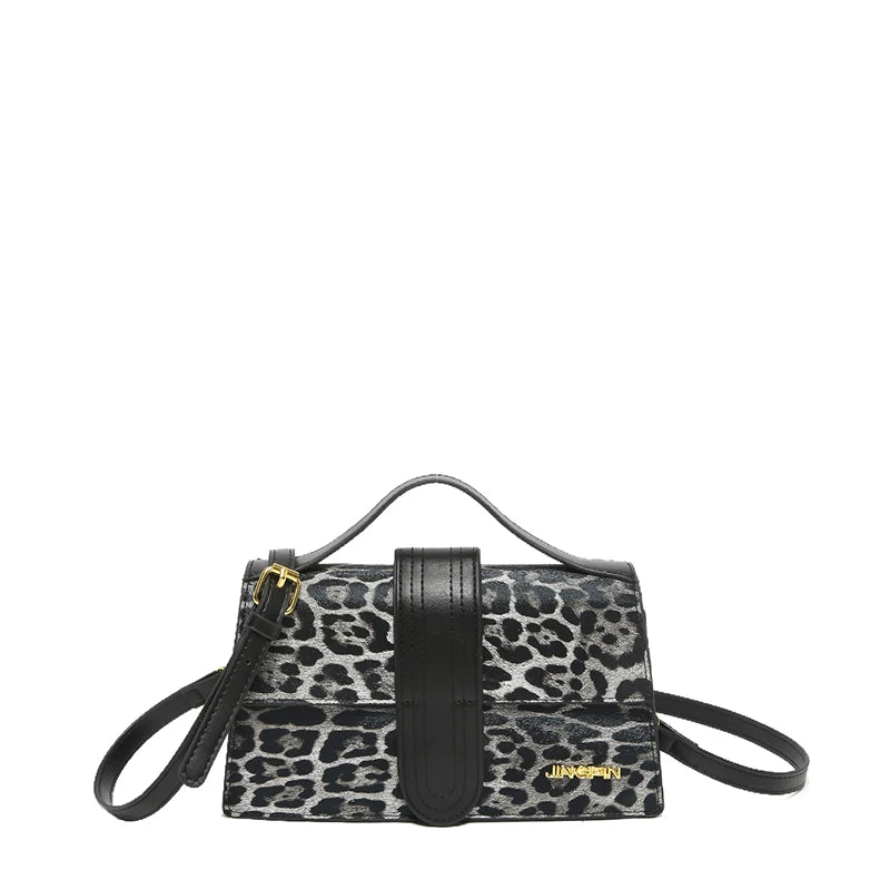 Leopard Print Crossbody Bag The Store Bags GRAY 