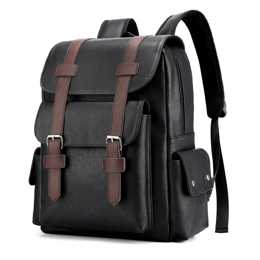 Laptop Backpack 15.6 inch Leather The Store Bags Black 