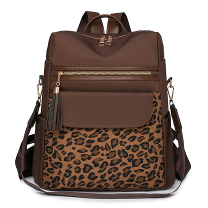 Leopard Backpack Purse