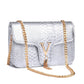 Square Leather Purse The Store Bags silver 