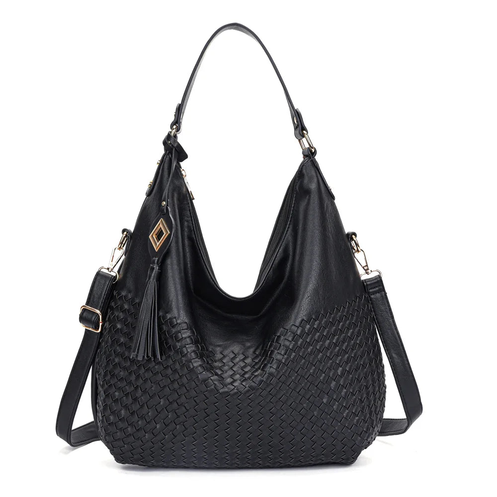 Leather Weave Bag The Store Bags Black 