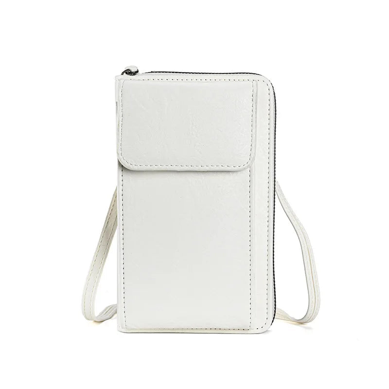 Leather Clutch Wallet With Phone Pocket The Store Bags WHITE 