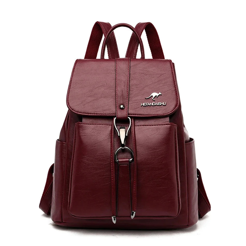 Backpack With Buckle in front The Store Bags Burgundy 