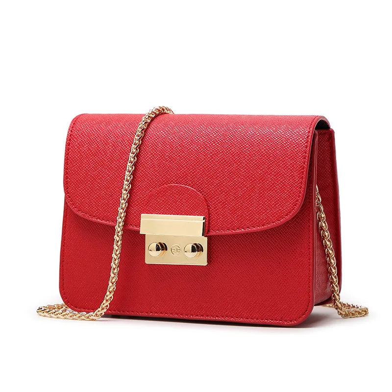Purse With Gold Chain Strap The Store Bags C Red 18x8x14cm 