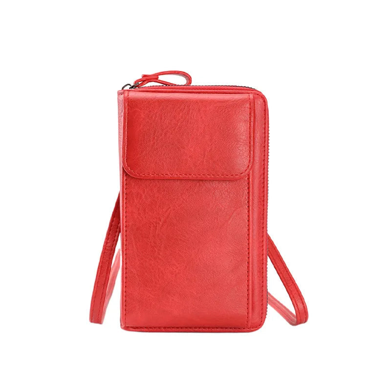 Leather Clutch Wallet With Phone Pocket The Store Bags Red 