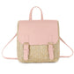 Straw Backpack Purse