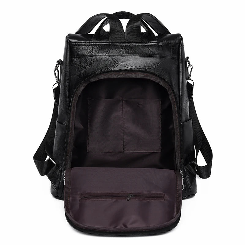 Leather Backpack Purse Anti Theft