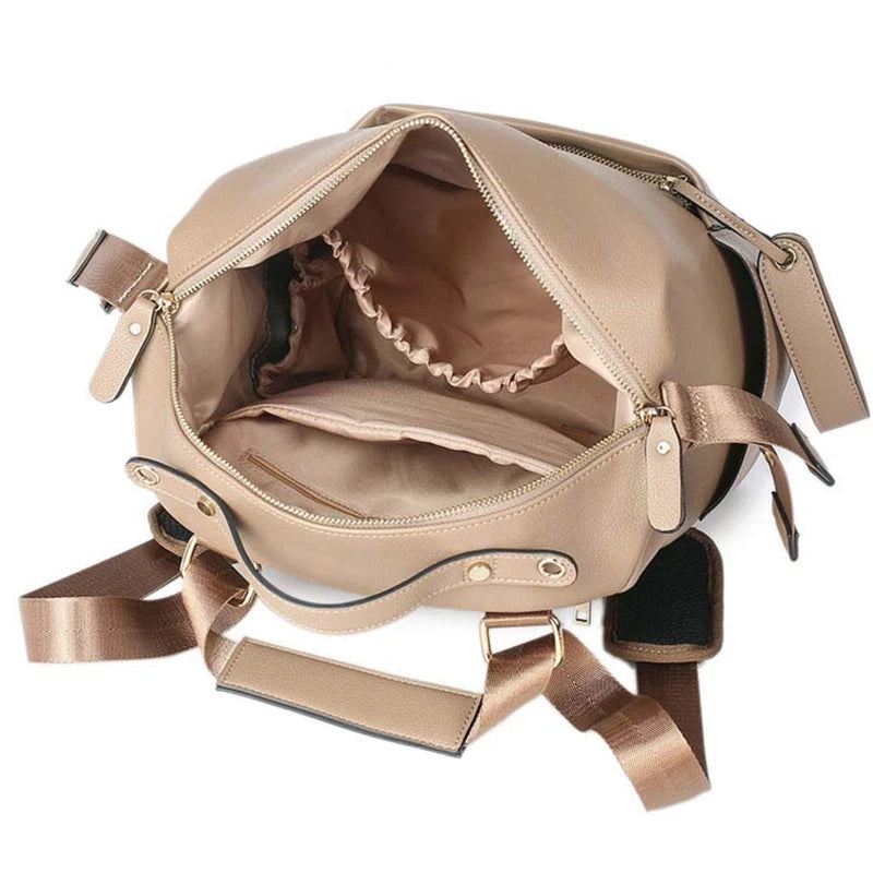Mochila de piel sintética para pañales
