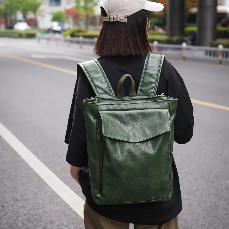 PU Leather Laptop Backpack