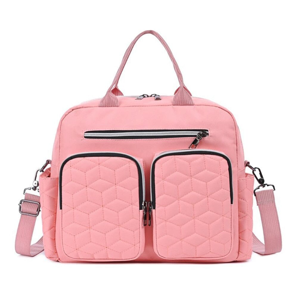 Compact Messenger Diaper Bag The Store Bags pink two 