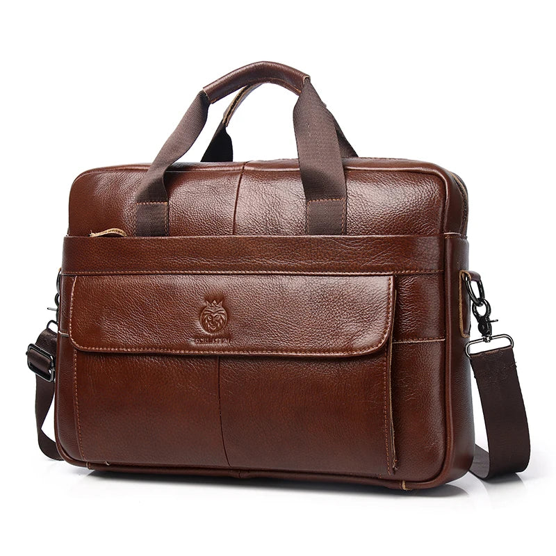 15.6 inch Laptop Bag Brown Leather