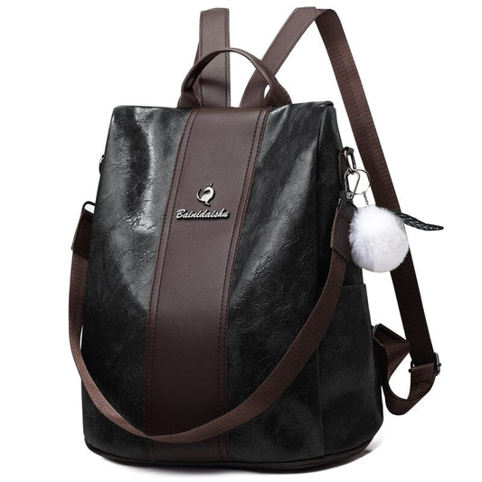Anti Theft Backpack Women Leather The Store Bags Black 