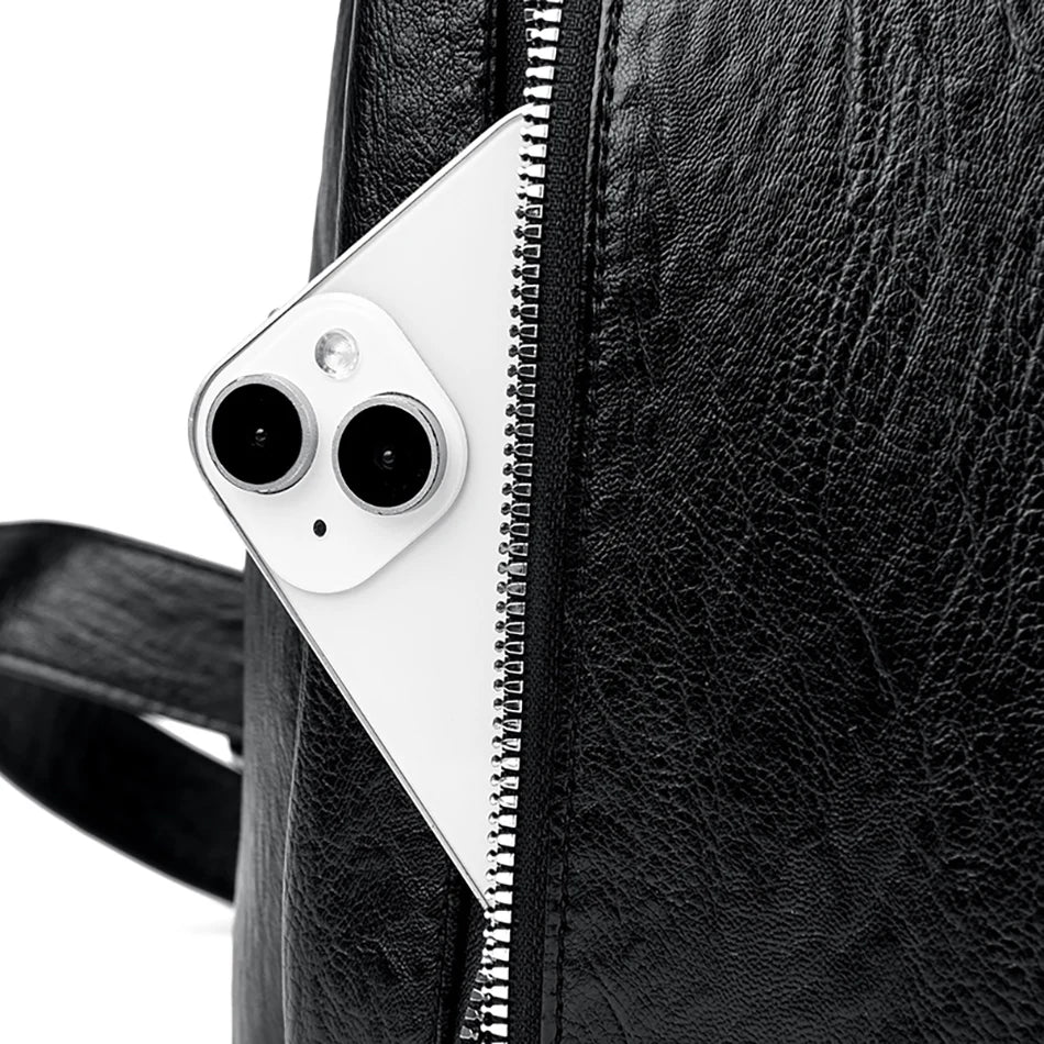 Leather Backpack Purse Anti Theft
