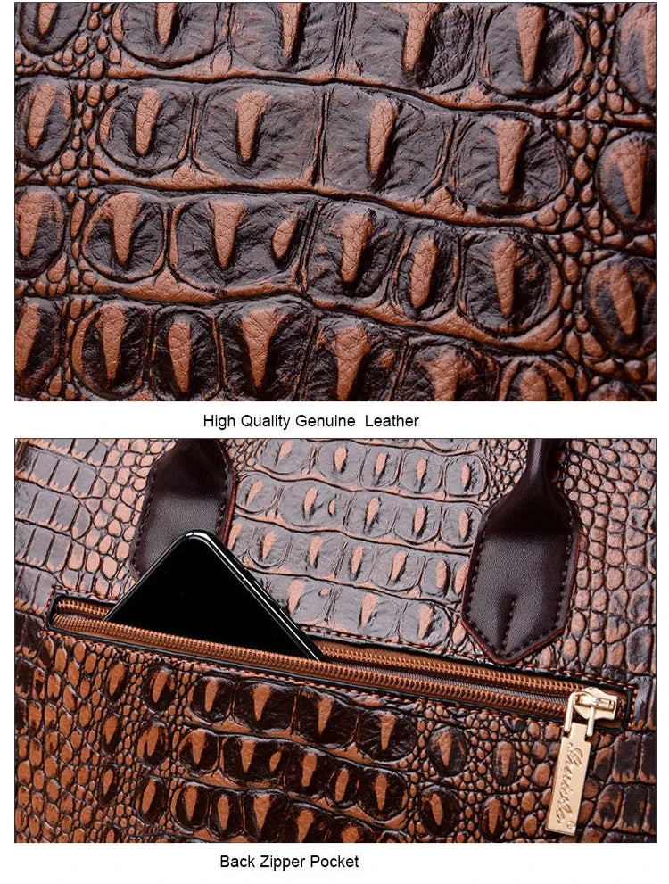 Faux crocodile handbags sale