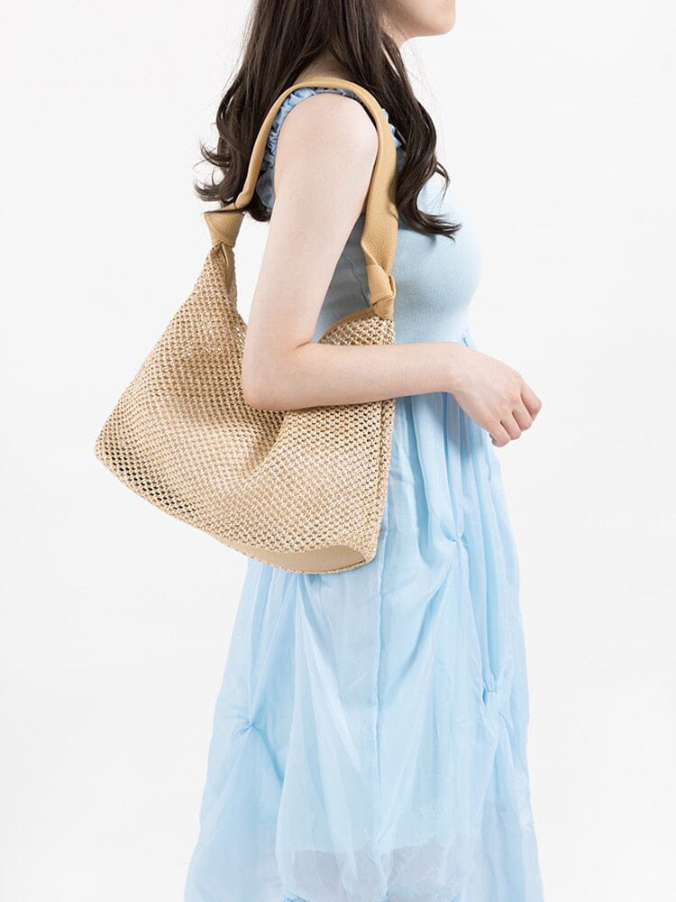 Straw Bag With Leather Straps The Store Bags 
