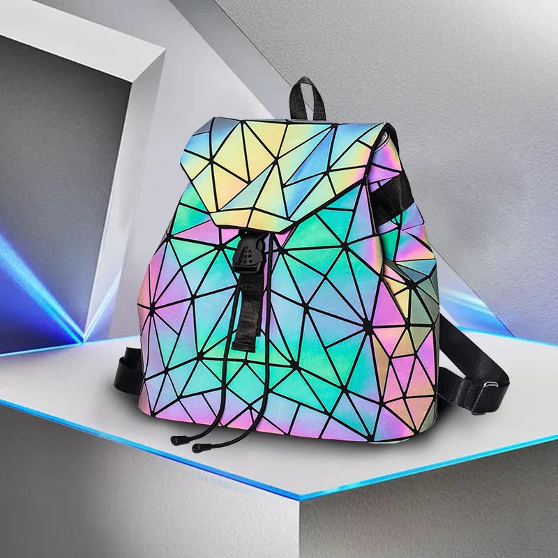 Geometric Drawstring Backpack The Store Bags 