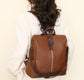 3 Way Leather Backpack Purse Anti Theft