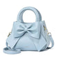 Leather Bag With Bow On Front The Store Bags Blue 