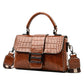 Croc Leather Handbag The Store Bags Brown 