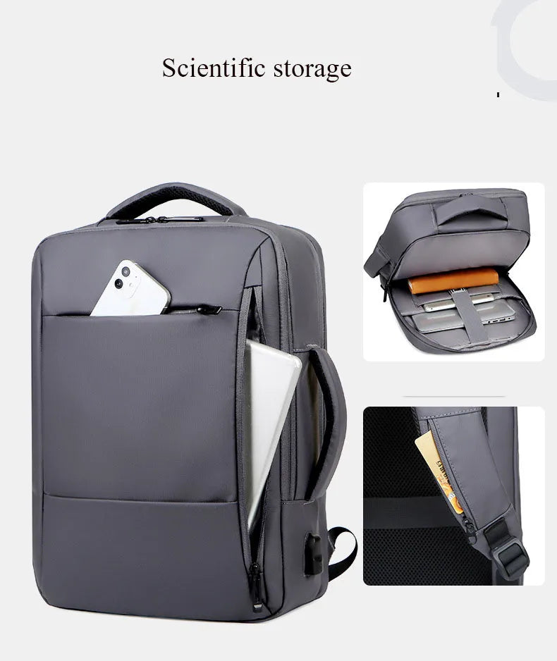 Backpack Usbc Men's USB Charger Grey Backpack | The Store Bags