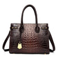 Black Croc Tote Bag The Store Bags Brown 