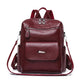 Leather Zip Top Backpack Purse The Store Bags Red 