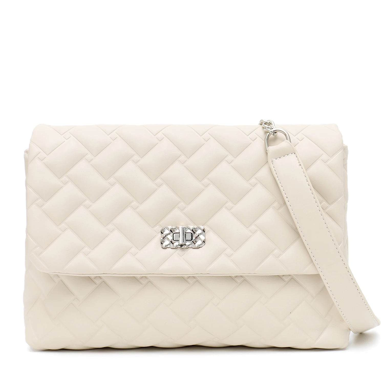 Quilted Purse With Chain The Store Bags BEIGE 