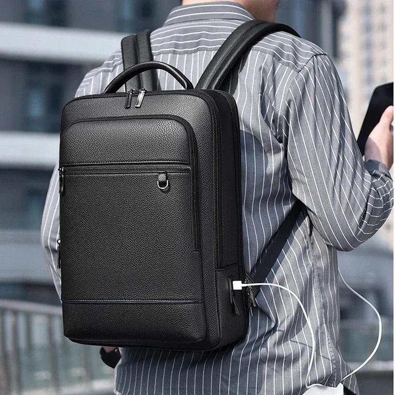 Black Leather 15 inch Laptop Bag The Store Bags 