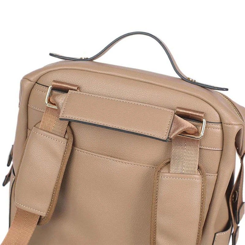 Mochila de piel sintética para pañales