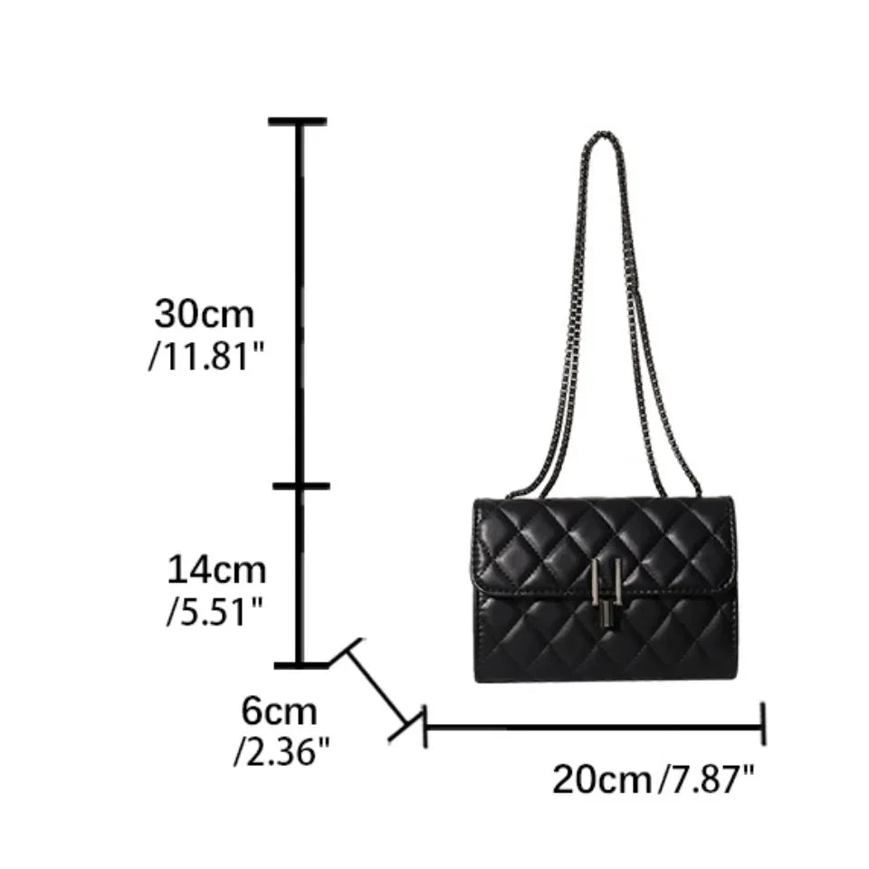 Quilted Leather Purse Chain Strap