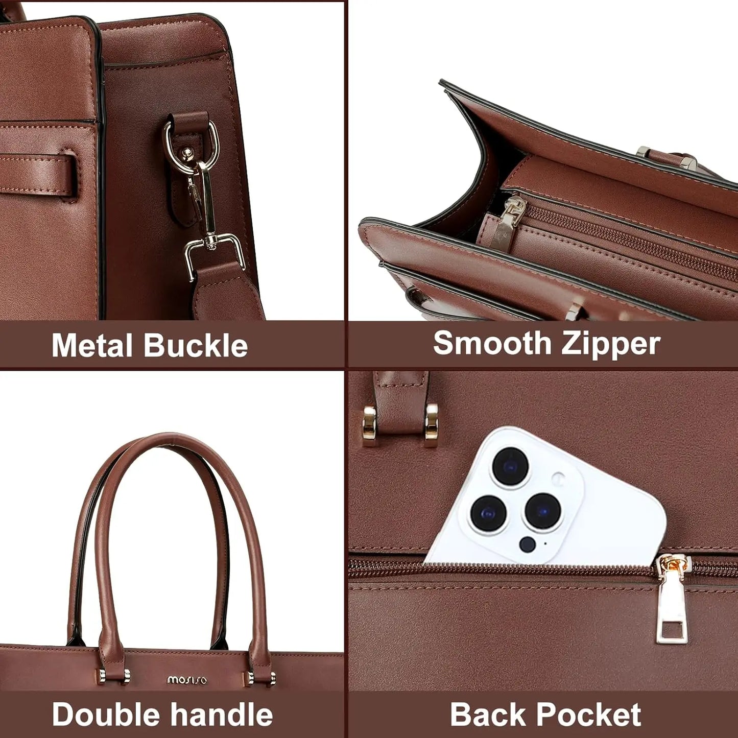 Bolso tote de piel