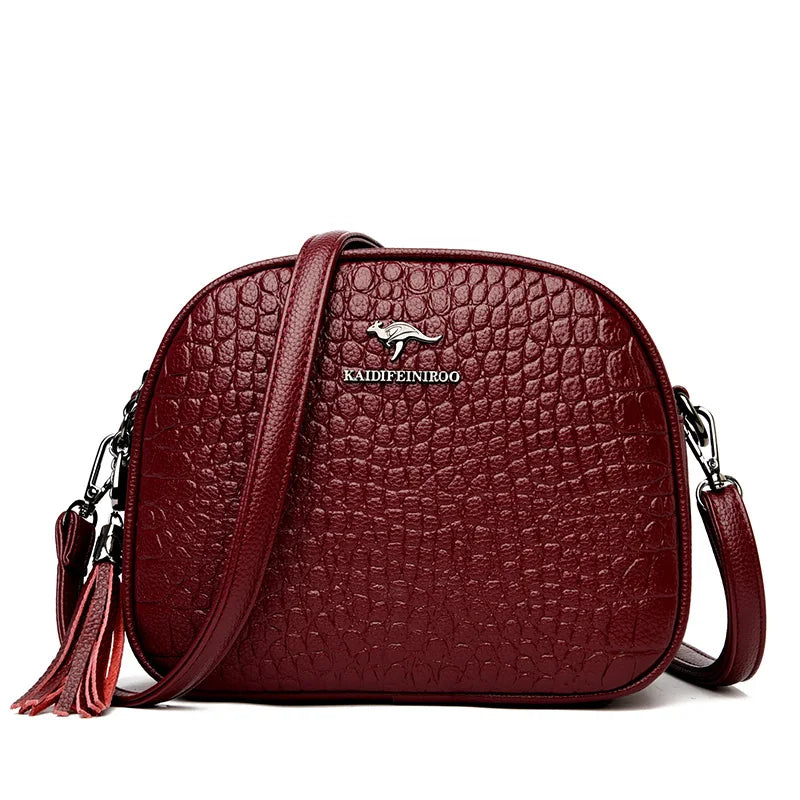Embossed Leather Purse The Store Bags Wine Red 