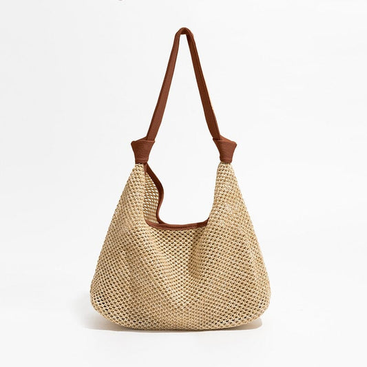 Straw Bag With Leather Straps The Store Bags Brown 
