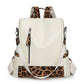 Leopard Print Backpack Purse