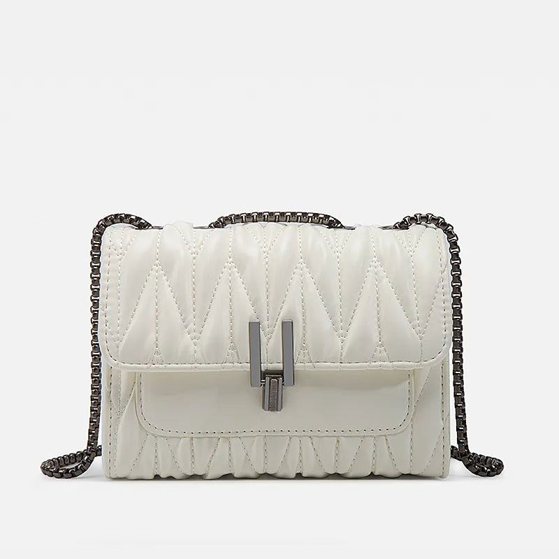 Quilted Chain Crossbody Bag The Store Bags White 
