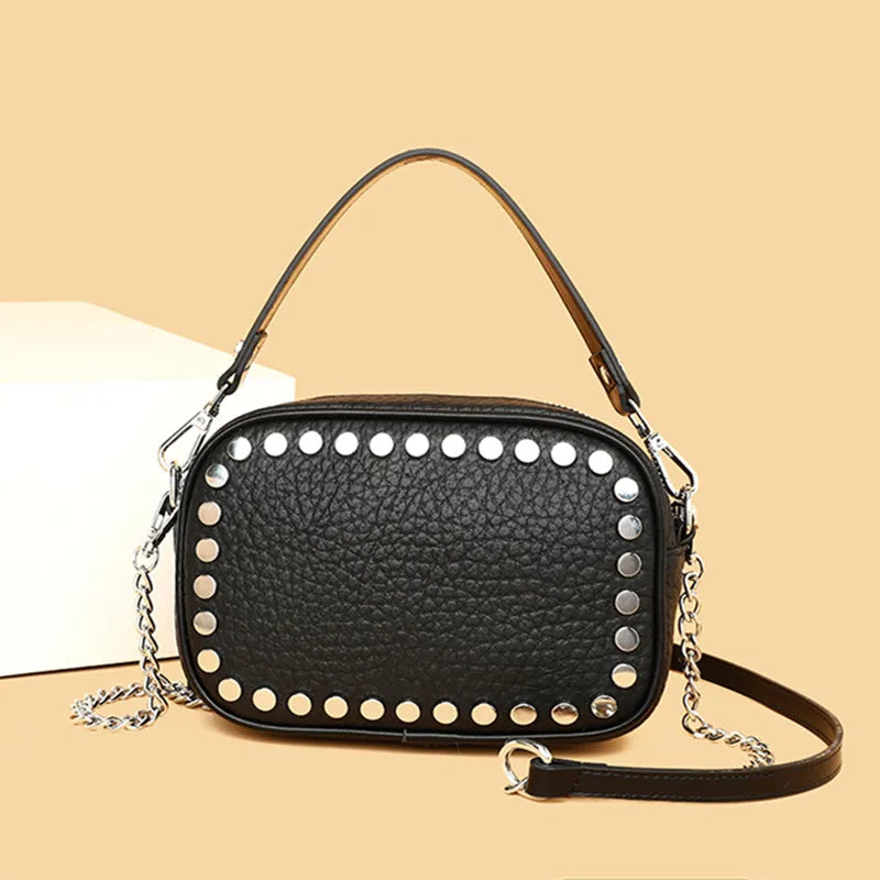 Black Rivet Purse Leather The Store Bags 