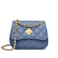 Black Quilted Bag With Gold Chain The Store Bags SKY BLUE 20cm 7cm 15cm 