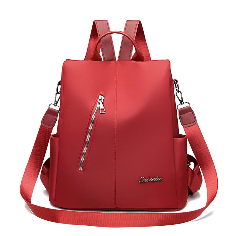 Backpack With Back Zip Pocket The Store Bags Red 