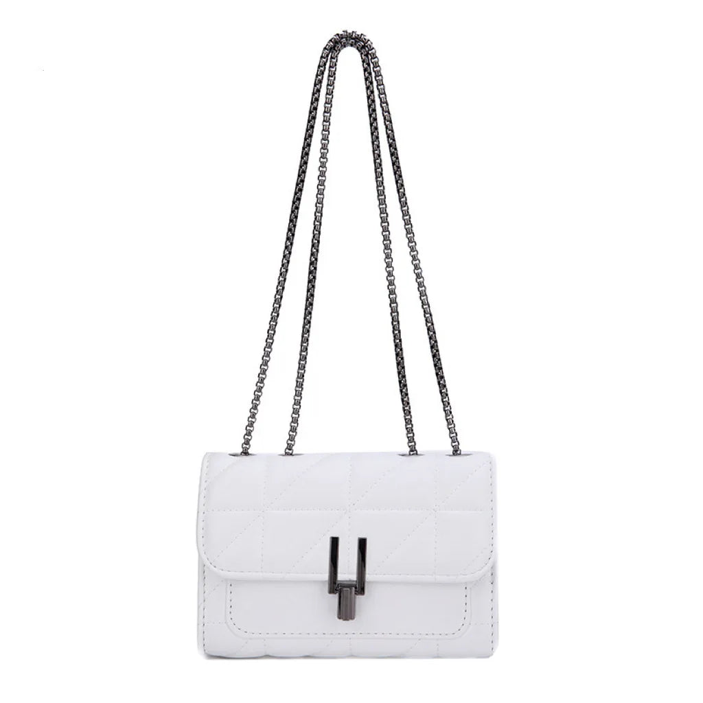 Crossbody Purse With Silver Chain Strap The Store Bags White 