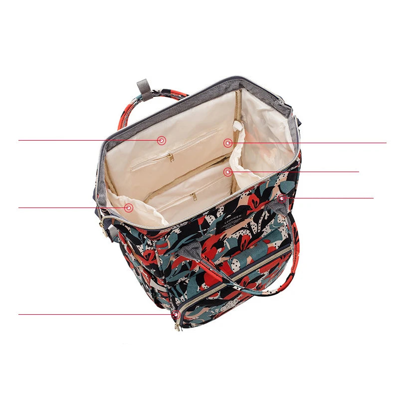 Floral Diaper Bag Backpack