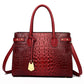 Black Croc Tote Bag The Store Bags Wine Red 