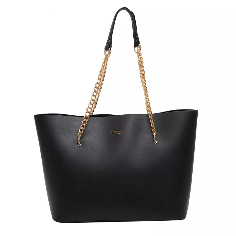 Chain Handle Tote The Store Bags Black 