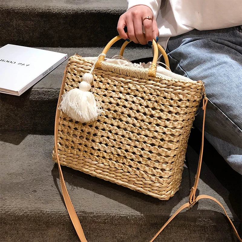 Straw Box Bag