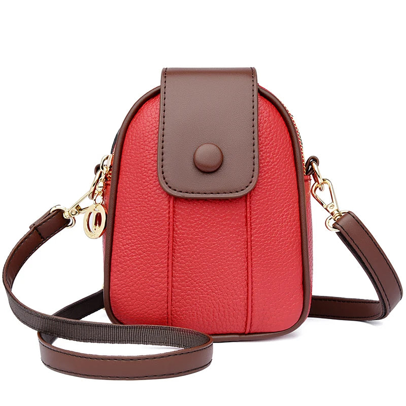 Leather Phone Crossbody Bag The Store Bags Red 