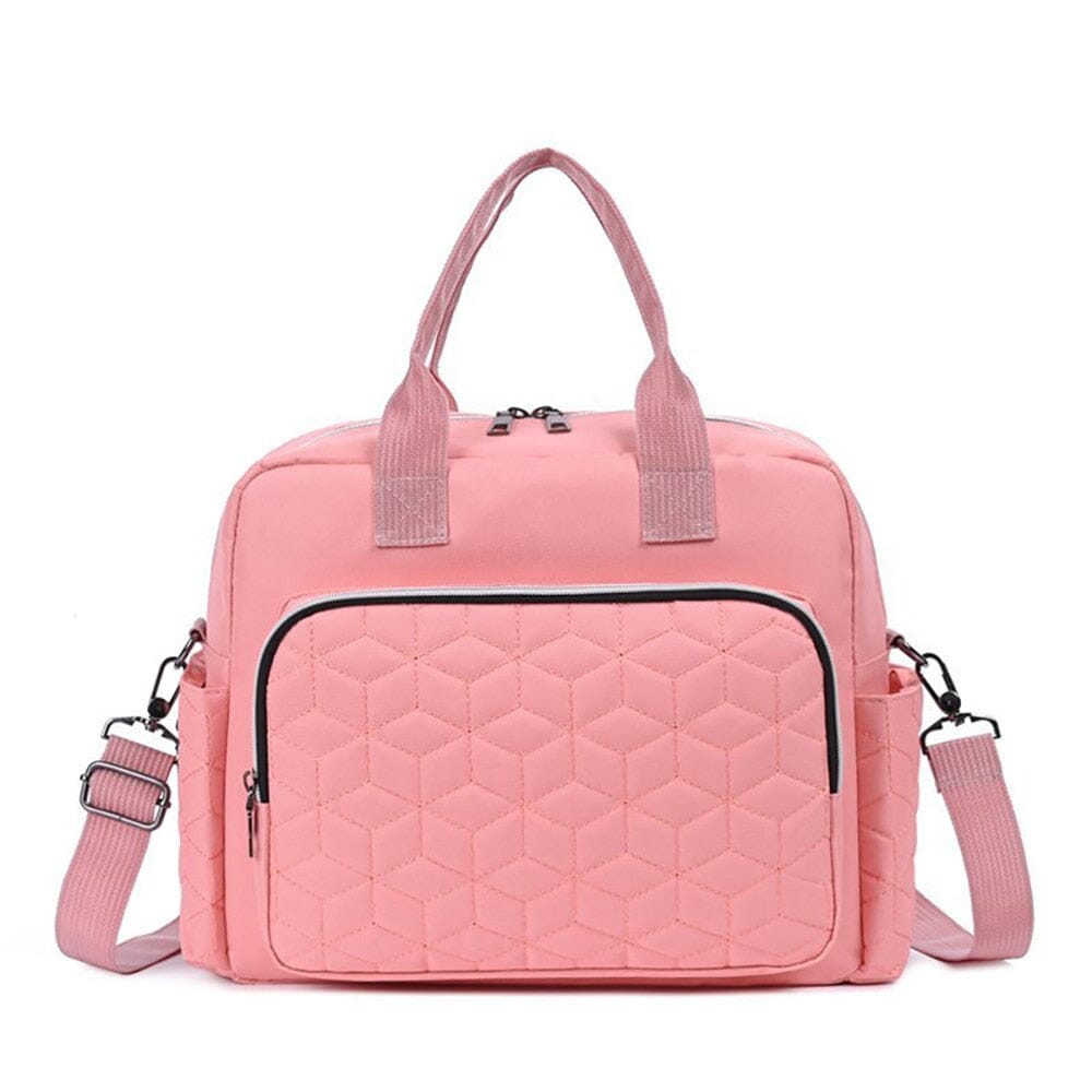 Compact Messenger Diaper Bag The Store Bags pink three 